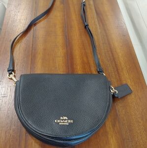 Coach Black Leather Crossbody Bag. Excellent condition.